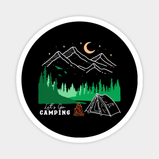 Let’s Go Camping Magnet